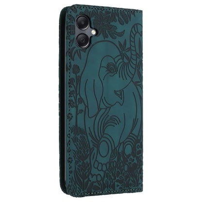 For Samsung Galaxy A06 Case PU Leather Wallet Phone Cover Elephant Pattern