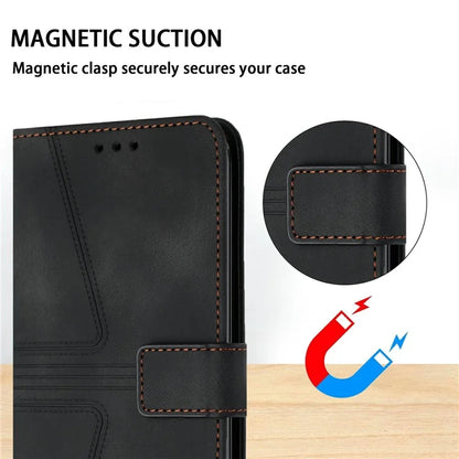 For Samsung Galaxy A06 Case Triangle Imprinted Anti-Scratch Phone Wallet Cover