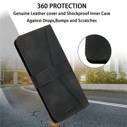 For Samsung Galaxy A06 Case Triangle Imprinted Anti-Scratch Phone Wallet Cover