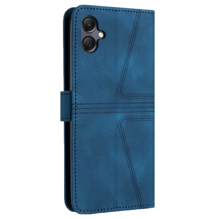 For Samsung Galaxy A06 Case Triangle Imprinted Anti-Scratch Phone Wallet Cover