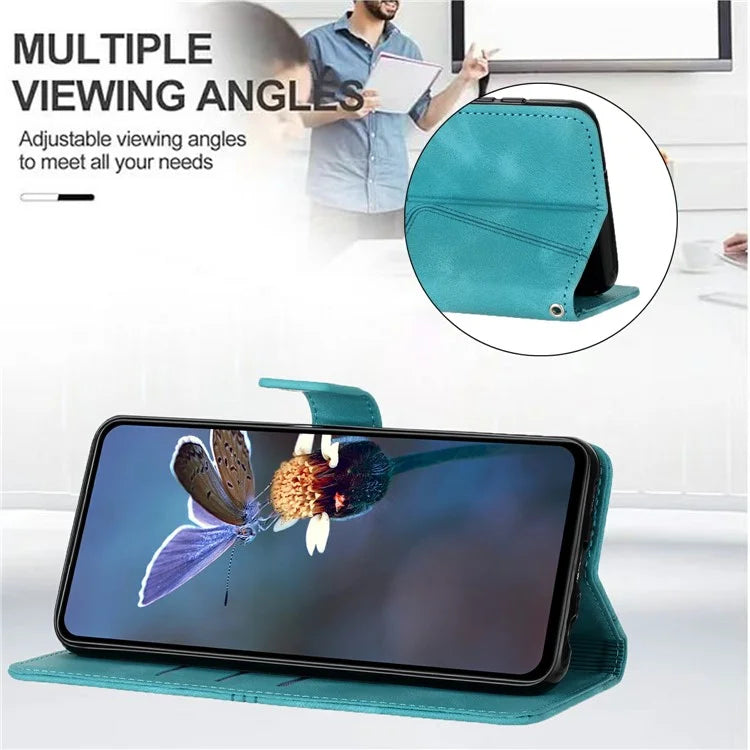 For Samsung Galaxy A06 Case Triangle Imprinted Anti-Scratch Phone Wallet Cover