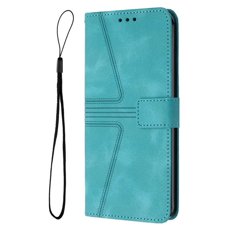 For Samsung Galaxy A06 Case Triangle Imprinted Anti-Scratch Phone Wallet Cover