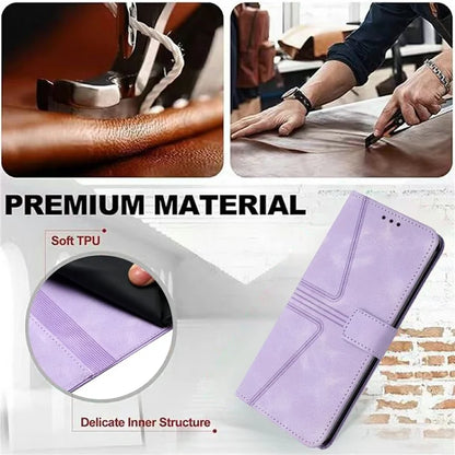 For Samsung Galaxy A06 Case Triangle Imprinted Anti-Scratch Phone Wallet Cover