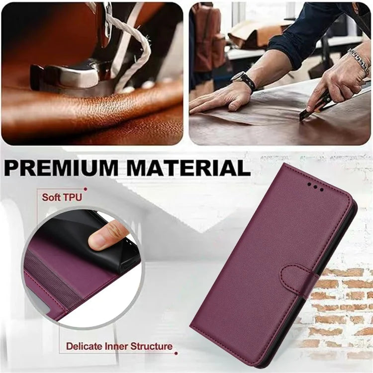 For Samsung Galaxy A06 Wallet Phone Case Leather Stand Cover with Strap