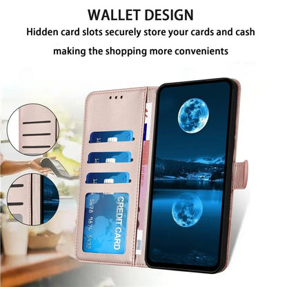 For Samsung Galaxy A06 Wallet Phone Case Leather Stand Cover with Strap