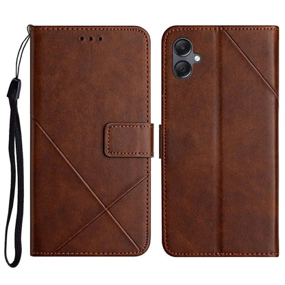 For Samsung Galaxy A06 Leather Case Line Pattern Wallet Phone Cover