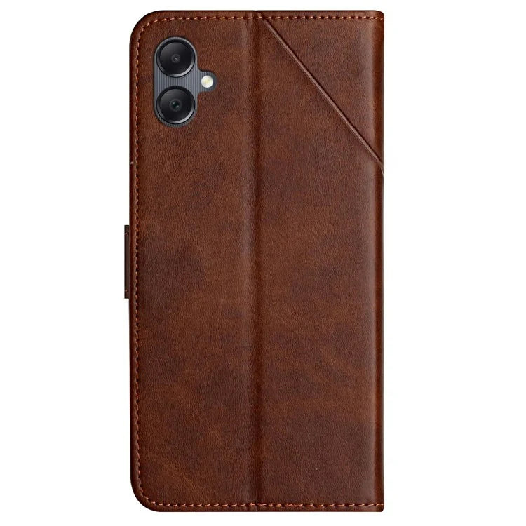 For Samsung Galaxy A06 Leather Case Line Pattern Wallet Phone Cover