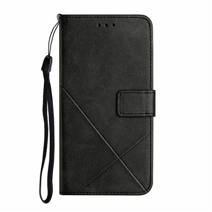 For Samsung Galaxy A06 Leather Case Line Pattern Wallet Phone Cover