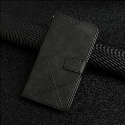 For Samsung Galaxy A06 Leather Case Line Pattern Wallet Phone Cover