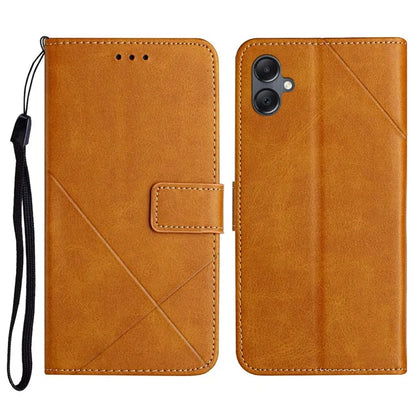 For Samsung Galaxy A06 Leather Case Line Pattern Wallet Phone Cover