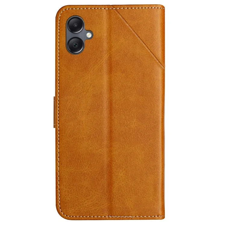 For Samsung Galaxy A06 Leather Case Line Pattern Wallet Phone Cover