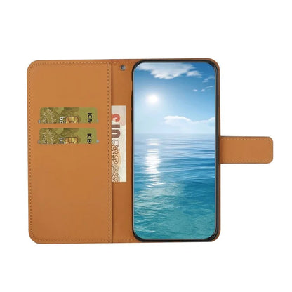 For Samsung Galaxy A06 Leather Case Ethnic Style Phone Wallet Cover with Strap