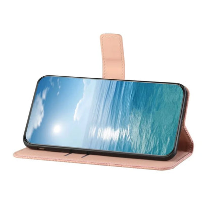 For Samsung Galaxy A06 Leather Case Ethnic Style Phone Wallet Cover with Strap