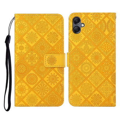 For Samsung Galaxy A06 Leather Case Ethnic Style Phone Wallet Cover with Strap