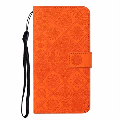 For Samsung Galaxy A06 Leather Case Ethnic Style Phone Wallet Cover with Strap