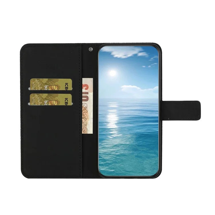 For Samsung Galaxy A06 Leather Case Ethnic Style Phone Wallet Cover with Strap