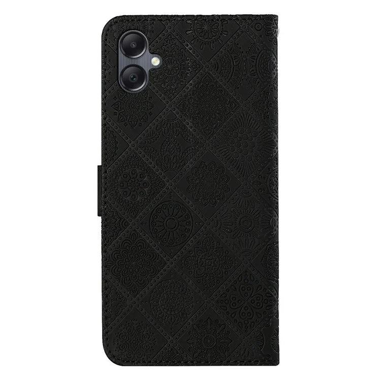 For Samsung Galaxy A06 Leather Case Ethnic Style Phone Wallet Cover with Strap