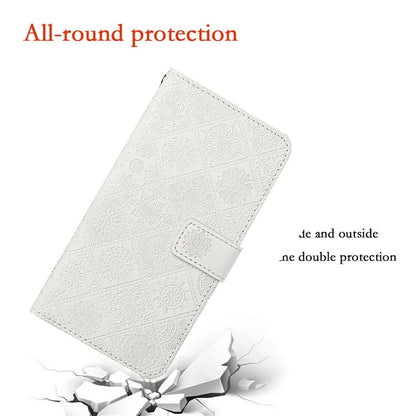 For Samsung Galaxy A06 Leather Case Ethnic Style Phone Wallet Cover with Strap