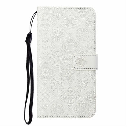 For Samsung Galaxy A06 Leather Case Ethnic Style Phone Wallet Cover with Strap
