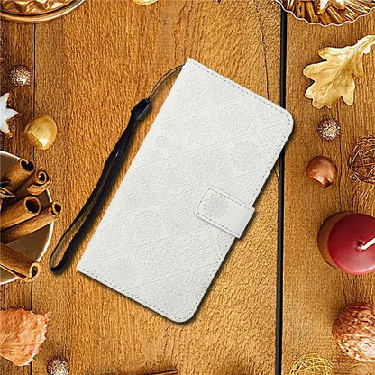 For Samsung Galaxy A06 Leather Case Ethnic Style Phone Wallet Cover with Strap