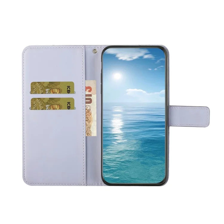 For Samsung Galaxy A06 Leather Case Ethnic Style Phone Wallet Cover with Strap