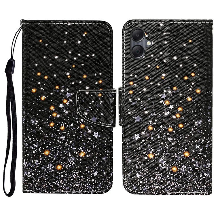For Samsung Galaxy A06 Case Pattern Printing Protective Leather Folio Phone Cover