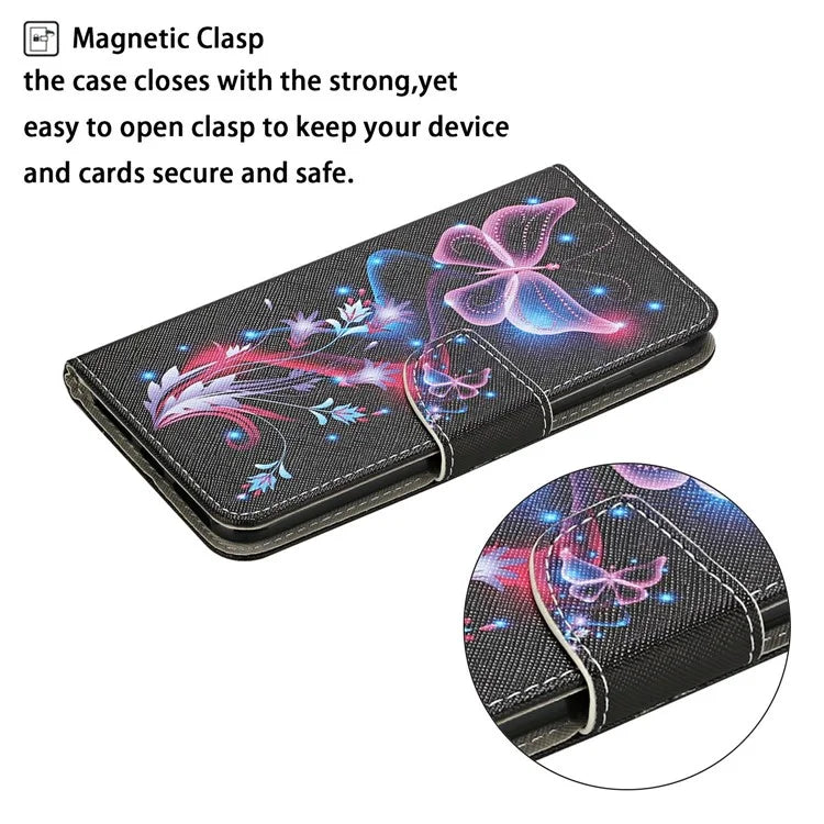 For Samsung Galaxy A06 Case Pattern Printing Protective Leather Folio Phone Cover