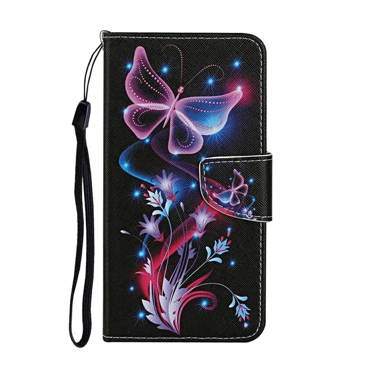 For Samsung Galaxy A06 Case Pattern Printing Protective Leather Folio Phone Cover