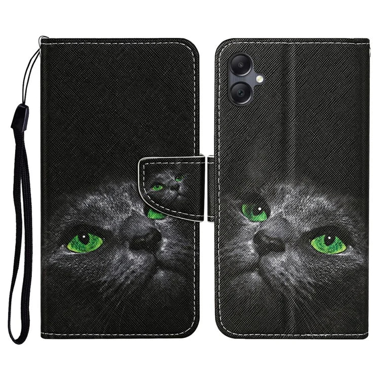 For Samsung Galaxy A06 Case Pattern Printing Protective Leather Folio Phone Cover