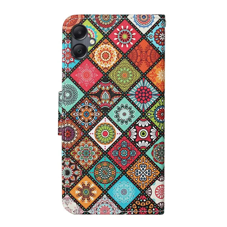 For Samsung Galaxy A06 Case Pattern Printing Protective Leather Folio Phone Cover