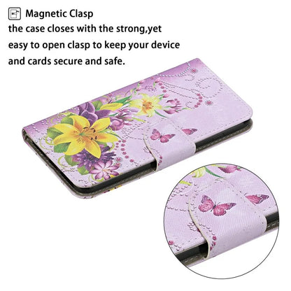 For Samsung Galaxy A06 Case Pattern Printing Protective Leather Folio Phone Cover
