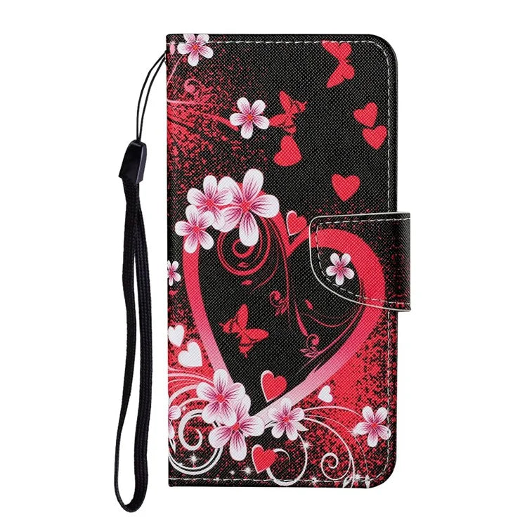 For Samsung Galaxy A06 Case Pattern Printing Protective Leather Folio Phone Cover
