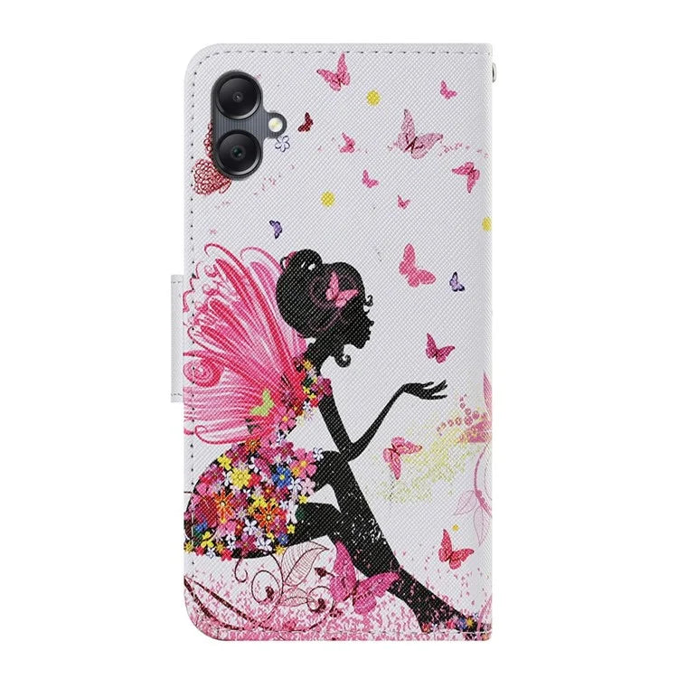 For Samsung Galaxy A06 Case Pattern Printing Protective Leather Folio Phone Cover