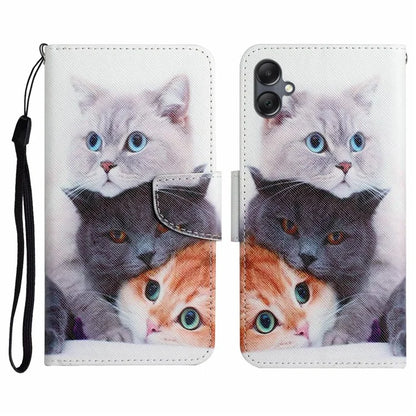 For Samsung Galaxy A06 Case Pattern Printing Protective Leather Folio Phone Cover