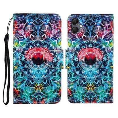 For Samsung Galaxy A06 Case Pattern Printing Protective Leather Folio Phone Cover