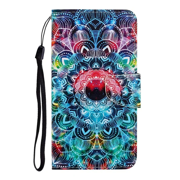 For Samsung Galaxy A06 Case Pattern Printing Protective Leather Folio Phone Cover