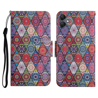 For Samsung Galaxy A06 Case Pattern Printing Protective Leather Folio Phone Cover