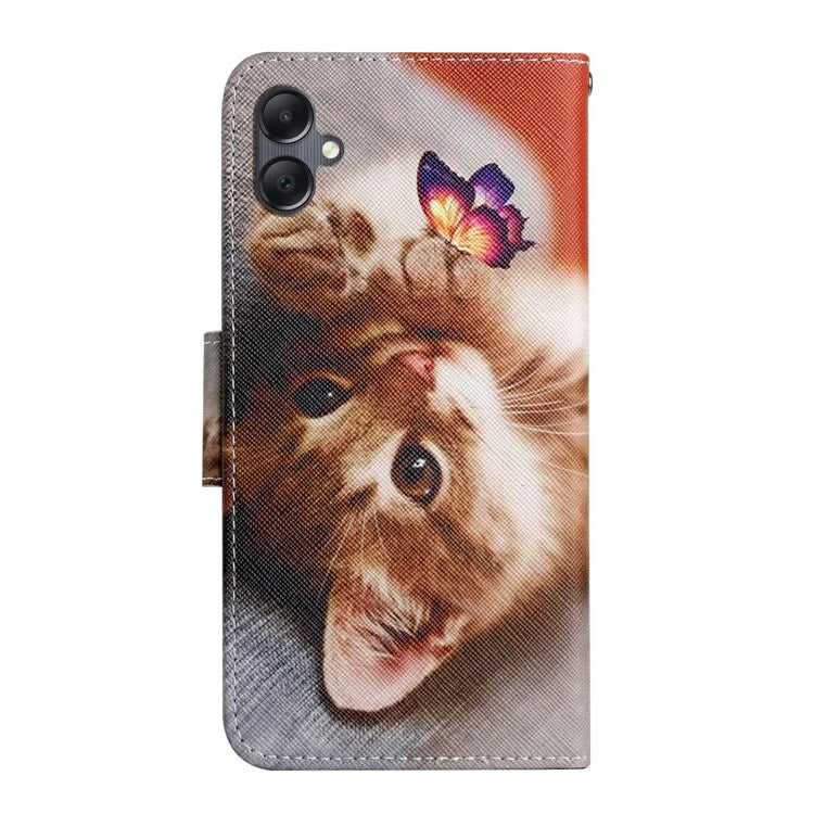 For Samsung Galaxy A06 Case Pattern Printing Protective Leather Folio Phone Cover