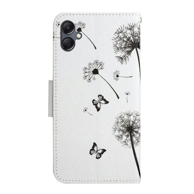 For Samsung Galaxy A06 Case Pattern Printing Protective Leather Folio Phone Cover