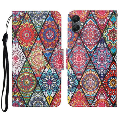 For Samsung Galaxy A06 Case Pattern Printing Protective Leather Folio Phone Cover