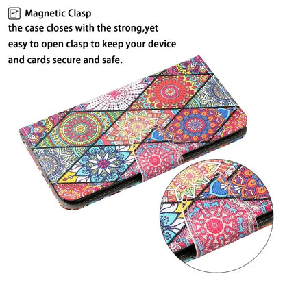For Samsung Galaxy A06 Case Pattern Printing Protective Leather Folio Phone Cover