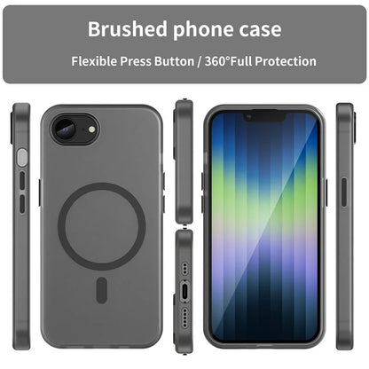 For iPhone SE (2024) Case Compatible with MagSafe TPU + PC Slim Matte Translucent Phone Cover