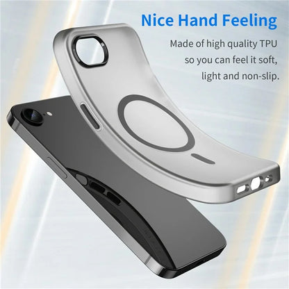 For iPhone SE (2024) Case Compatible with MagSafe TPU + PC Slim Matte Translucent Phone Cover