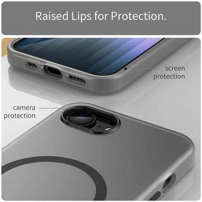 For iPhone SE (2024) Case Compatible with MagSafe TPU + PC Slim Matte Translucent Phone Cover