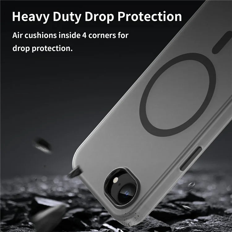 For iPhone SE (2024) Case Compatible with MagSafe TPU + PC Slim Matte Translucent Phone Cover
