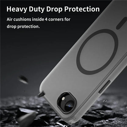 For iPhone SE (2024) Case Compatible with MagSafe TPU + PC Slim Matte Translucent Phone Cover