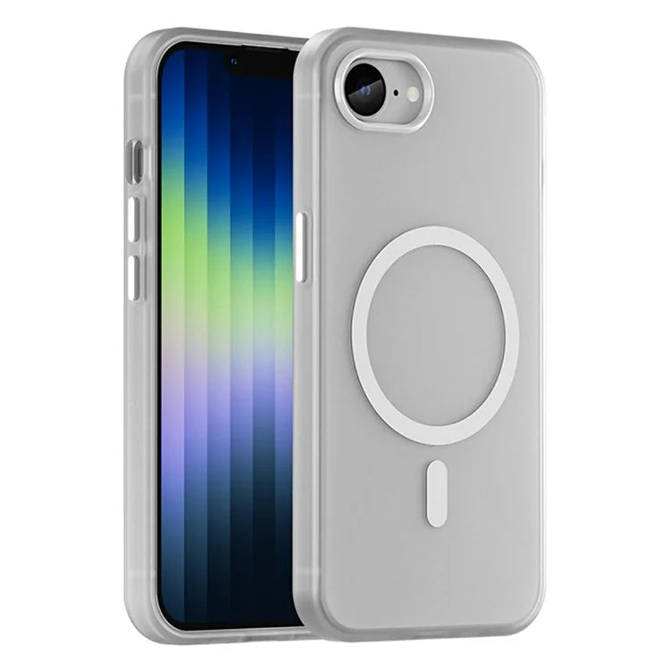 For iPhone SE (2024) Case Compatible with MagSafe TPU + PC Slim Matte Translucent Phone Cover