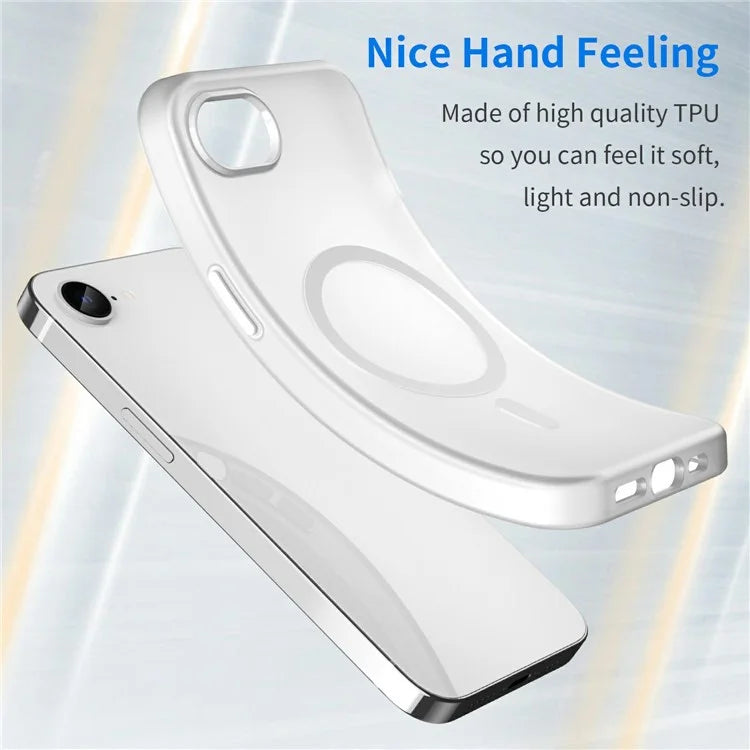 For iPhone SE (2024) Case Compatible with MagSafe TPU + PC Slim Matte Translucent Phone Cover