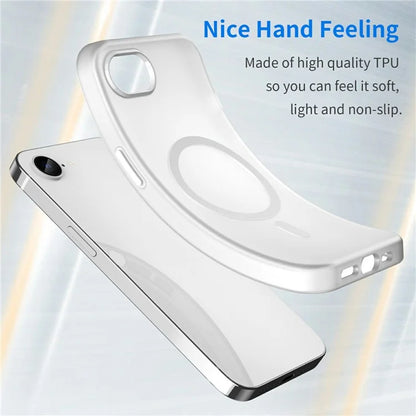For iPhone SE (2024) Case Compatible with MagSafe TPU + PC Slim Matte Translucent Phone Cover