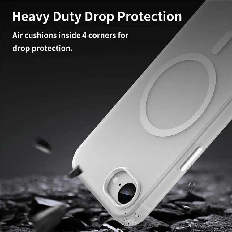 For iPhone SE (2024) Case Compatible with MagSafe TPU + PC Slim Matte Translucent Phone Cover